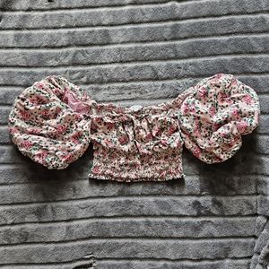 AFRM Off The Shoulders Puff Sleeve Top